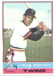1976 Topps Baseball Cards      263     Lyman Bostock RC